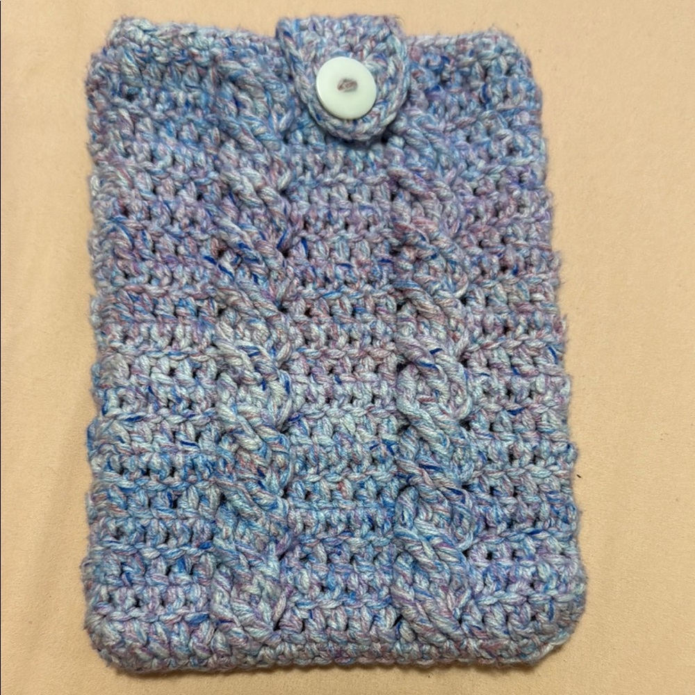 Kindle Paperwhite Handmade Blue and Purple Crochet pouch